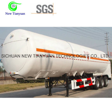 LNG Medium Tank Container Semi Trailer with 52.6m3 Volume